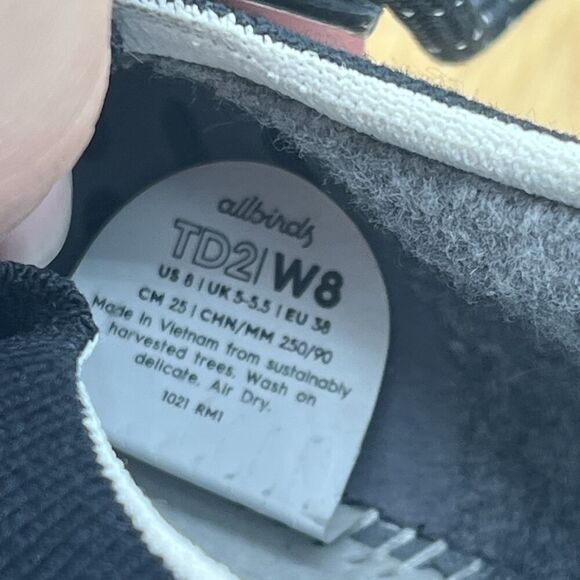 Allbirds Tree Dasher 2 Womens Shoes Size 8 Black Lace Up Sneakers NO INSOLES - Picture 8 of 10